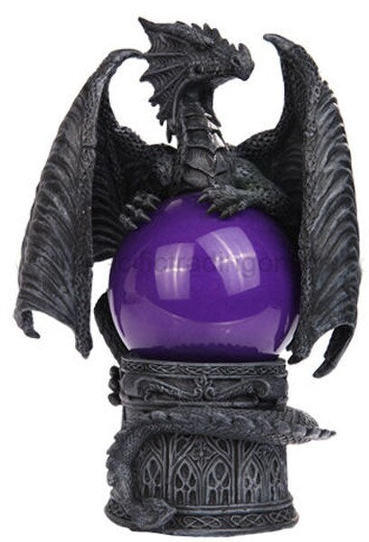 Dragon Storm Ball Sculpture with Blue Ball Sound Activated