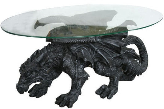 Dragon Glass-Topped Sculptural Table