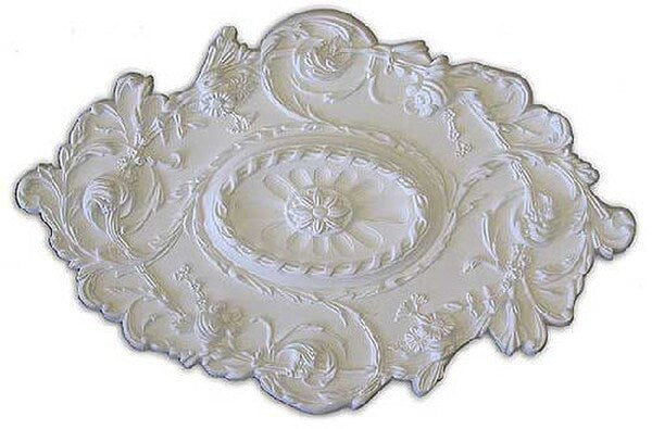 Oval Shaped Ceiling Medallion for decorating Lighting