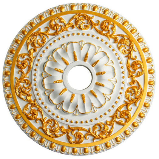 Egg and Dart Ceiling Medallion with Scrolls Decorative Decorating Art