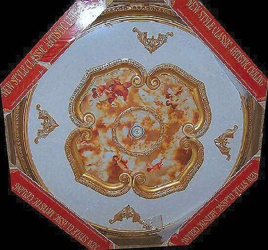 Decorative Rosette with Cherubs Ceiling Medallion Round