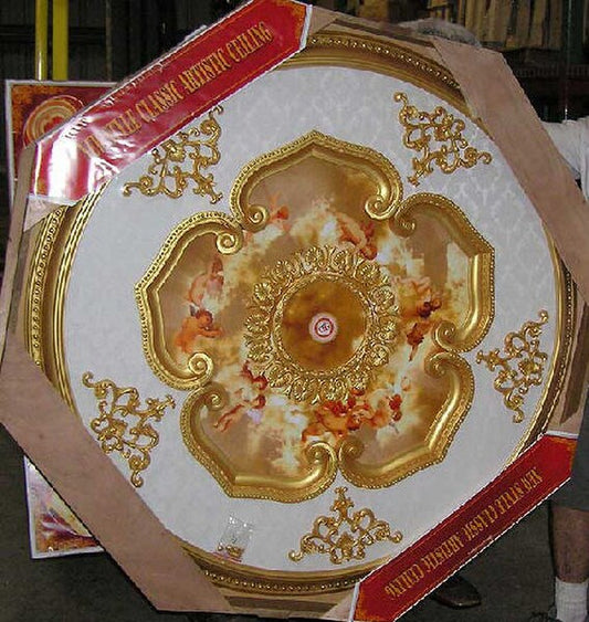 Rosette with Cherubs Ceiling Medallion Decorative Art