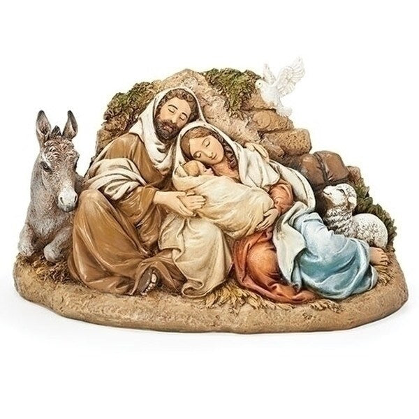 Holy Family Figurine Resting Statuette Peaceful Nativity Scene Sculptures