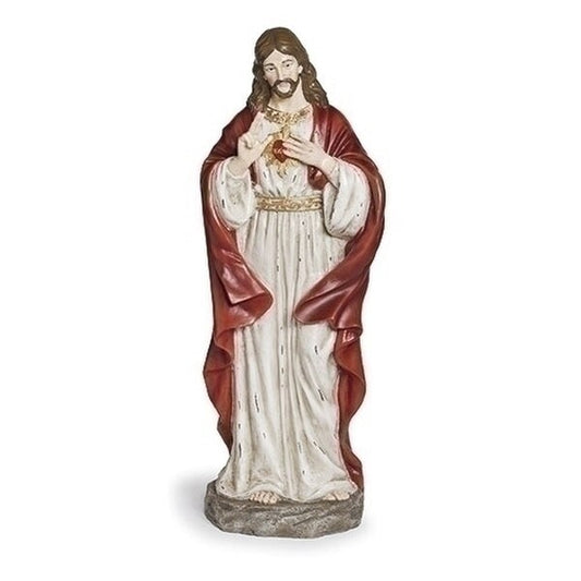 Sacred Heart of Jesus Antiqued Statue 34" High