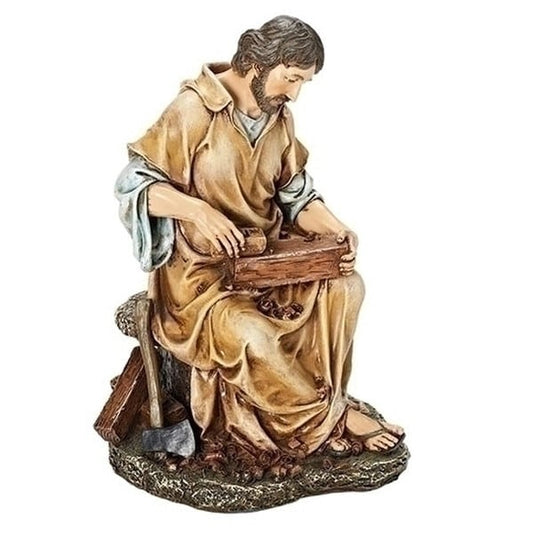 Saint Joseph Religious Catholic Sculpture the Carpenter Statue Colored