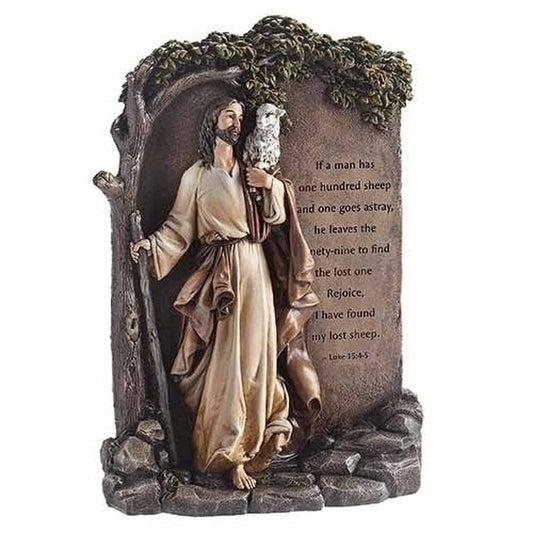 Good Shepherd Figure with Verse Tabletop Plaque