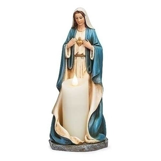 Immaculate Heart of Mary Figure Candle Holder Statue