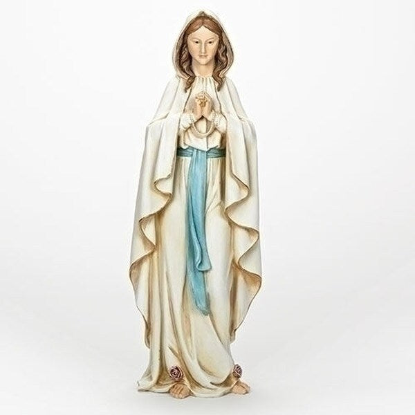 Religious Our Lady of the Lourdes Hand Painted Statue Mary