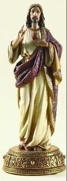 Sacred Heart of Jesus Heavenly Protectors Statue with Prayer Drawer