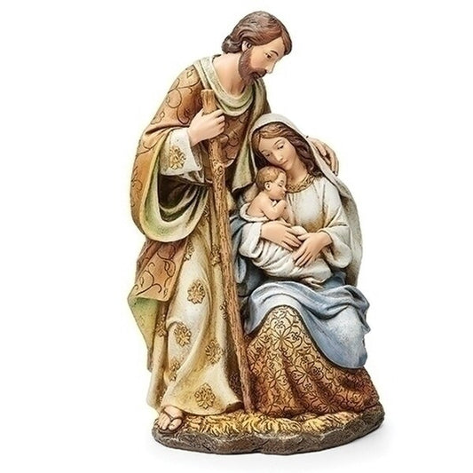 Holy Family Jewel Tone Ornate Statue