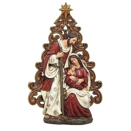 Holy Family with Gold Tree in Filigree Statue