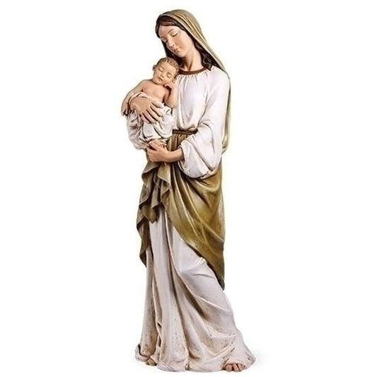 Madonna and Child Large Figurine Realistic Colors Sweet Face