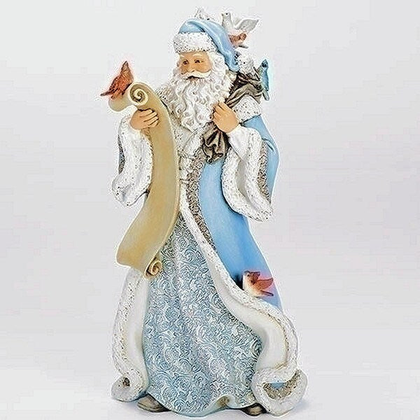 Santa's List & Feathered Friends Statue