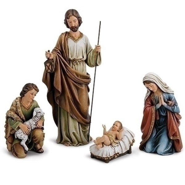 Classical Nativity Scene Set of Four Statues