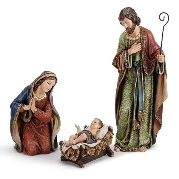 Colorful Christmas Nativity Set of Six Figurines Tall artwork Figurines