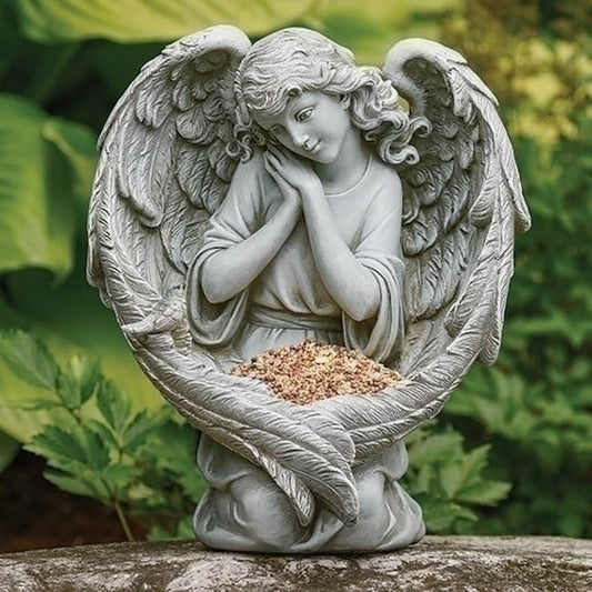Angel of Abundance Bird Feeder Statue