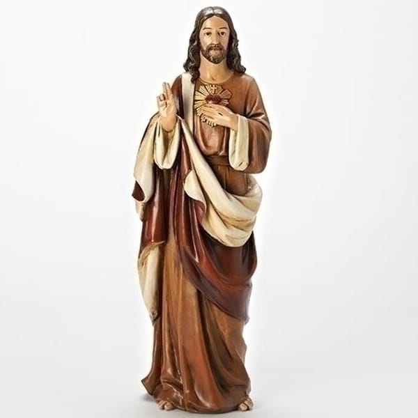 Sacred Heart of Jesus Figure Sculpture Colored Statue Catholic Roman