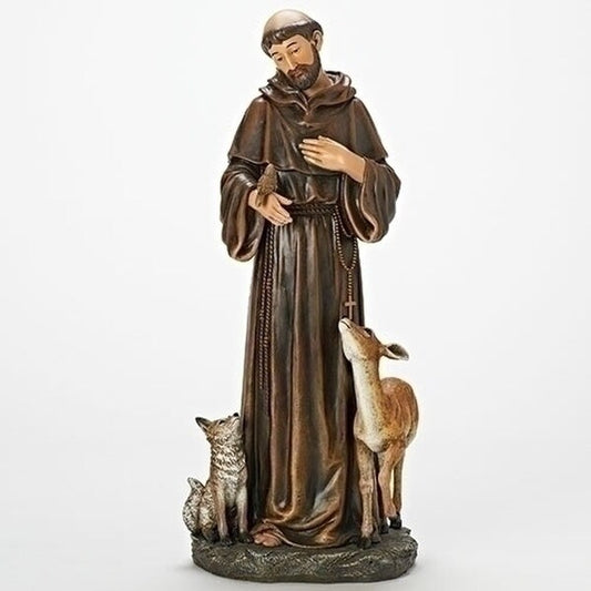 Saint Francis Classic Figure Statue Patron Animals Fox Deer Bird