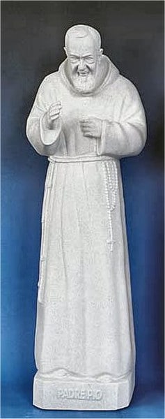 Padre Pio Statue Faux Granite Roman Catholic Sculpture