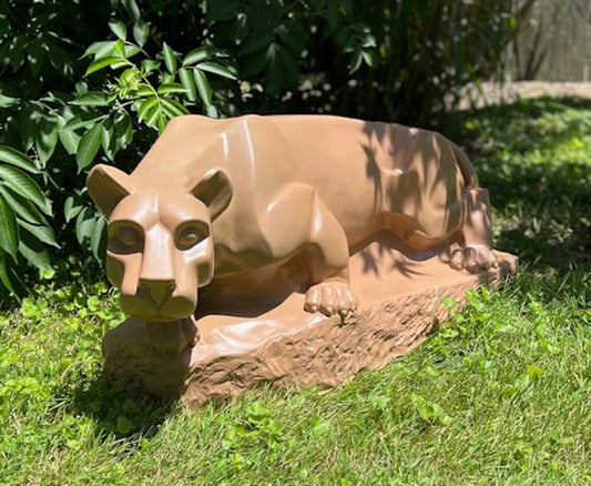 Nittany Lion Mascot Shrine Sculpture Replica Sandstone Color Mascot Statue
