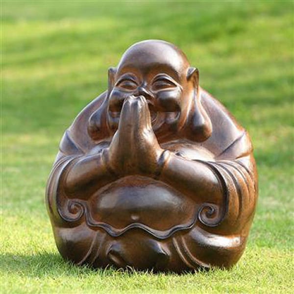Congenial Buddha Garden Statue Happy Asian Decor for your Yard