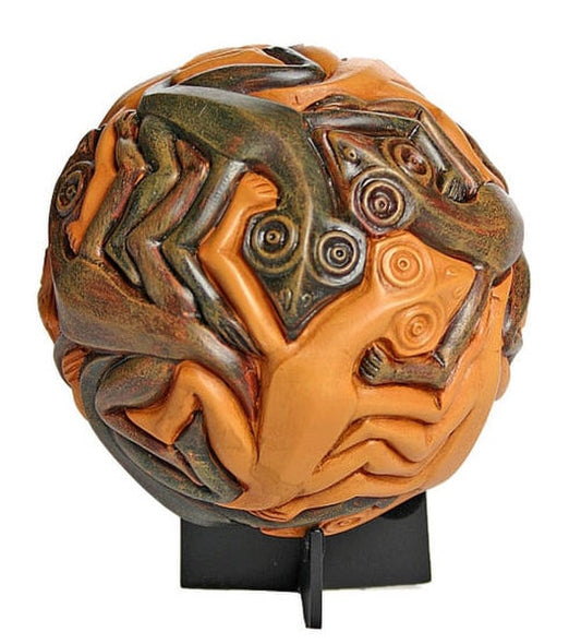 Escher Lizards Geckos Sphere Tessellation Sculptural Orb Patterns Ball