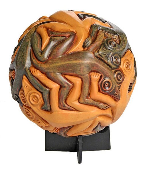 Escher Lizards Geckos Sphere Tessellation Sculptural Orb Patterns Art
