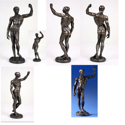 Male Nude Anatomical Study of Man by Houdon Statue Artist Casting