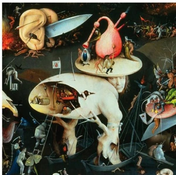 Paitnting Tree Man Larger Figurines Bosch From Garden of Earthly Delights