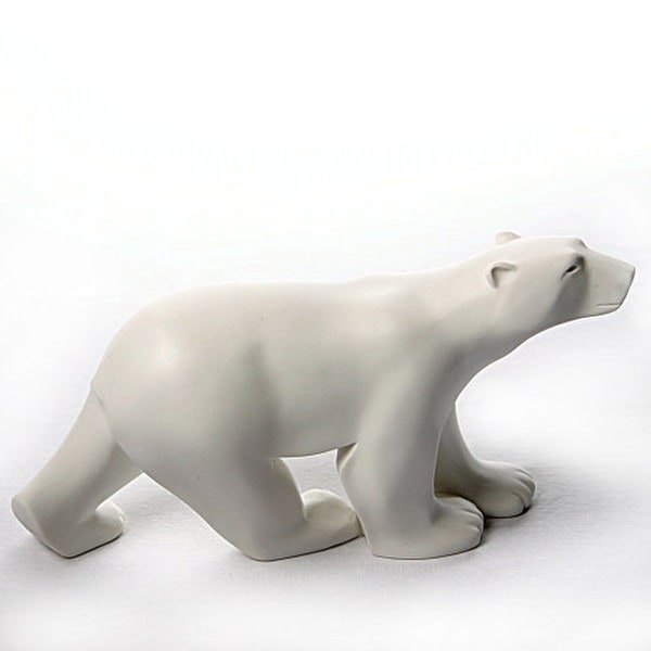 Polar Bear White Statue by Pompon Museum Reproductions Smooth Sides