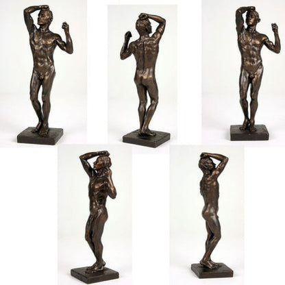 Statue Age Of Bronze By Rodin Replica Sculpture exhibiting male nude