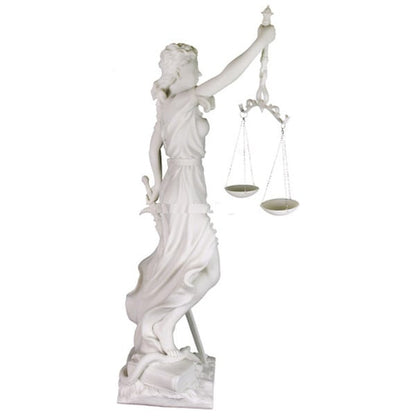 Blind Justice Lady Justice Statue White 29.5" High