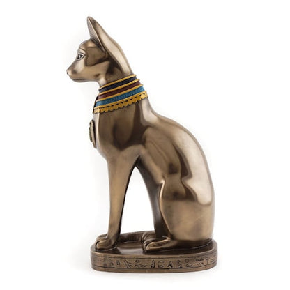 Egyptian Bastet Cat Statue with Jewelry