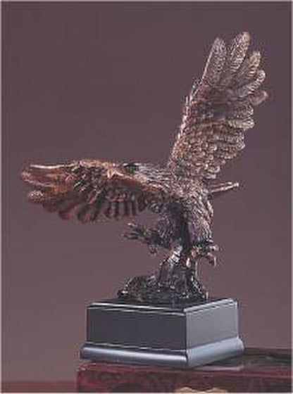 Eagle Freedom Sculpture in Flight in Faux Bronze Unique Figurine