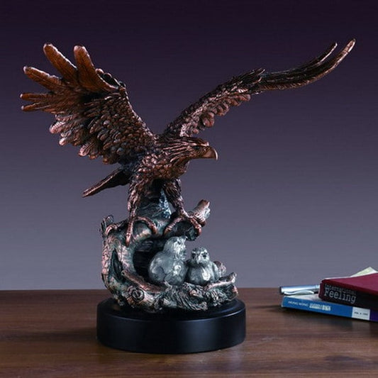 Eagle With Two Babies Large Sculpture