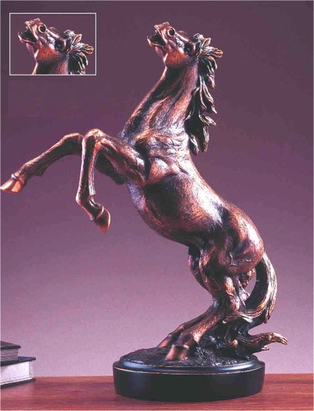 Horse Rearing Sculpture 21" High