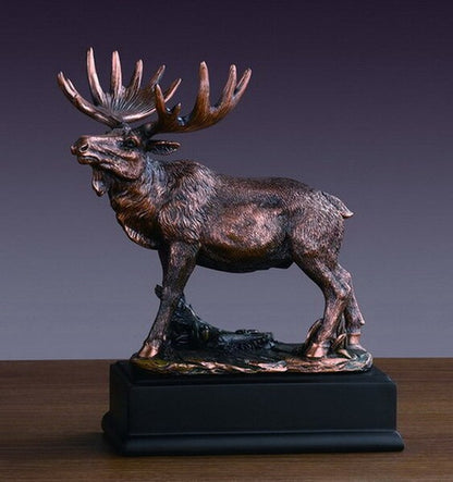 Moose Sculpture Figurine Wildlife Award Gift Trophies Decor Classic