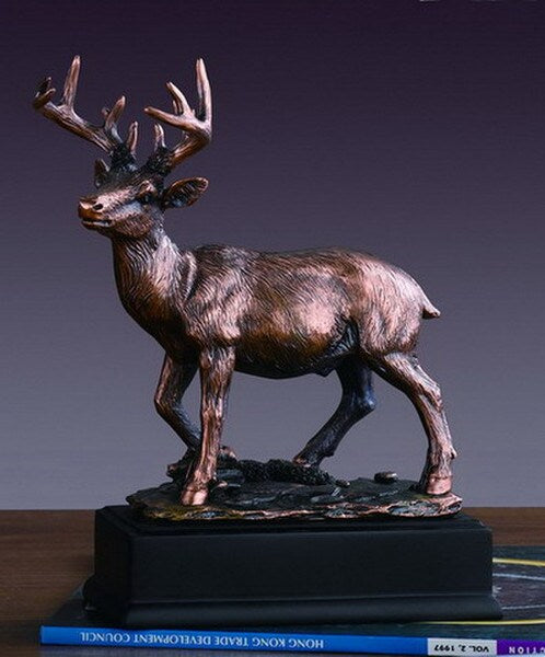 White Tail Deer Sculpture Figurine Wildlife Award Gift Trophy Decor