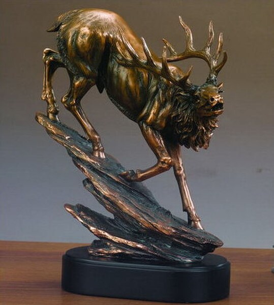 Elk Sculpture Figurine Wildlife Award Gift Trophy Decor Classic statue