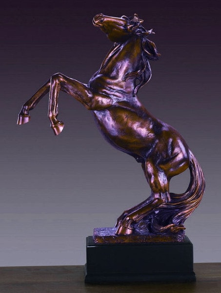 Sculpture of a rearing horse large size grand scale artwork home deocr