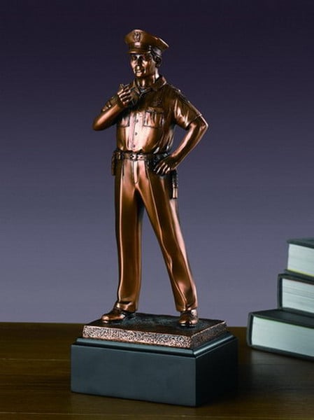 Police office Figurine Statuette Artwork Tribut Sculpture Award Public