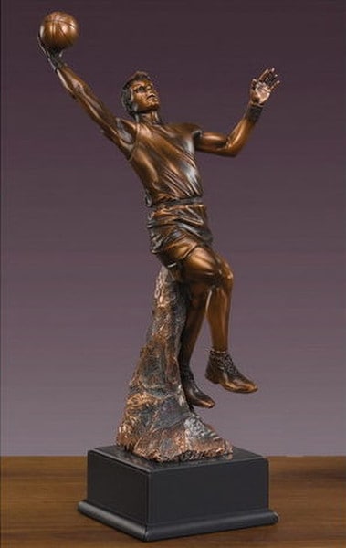 Basketball Player Sculpture Large Figurine Sport Artwork Decor Ball
