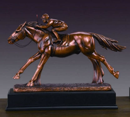 Jockey and Horse Statue kentucky derby decoration for Parties