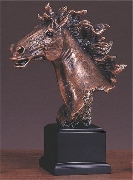 Horse Bust Regal Steed Sculpture Stylized Casting