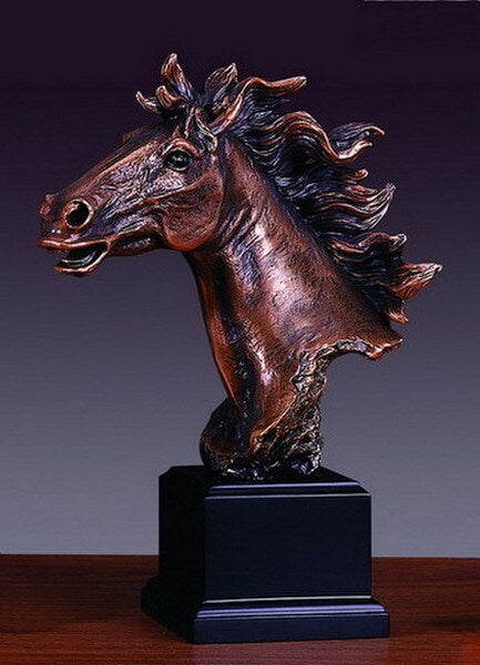Art Classical Horse Statue Stallion Figurine Artwork bust Sculptural