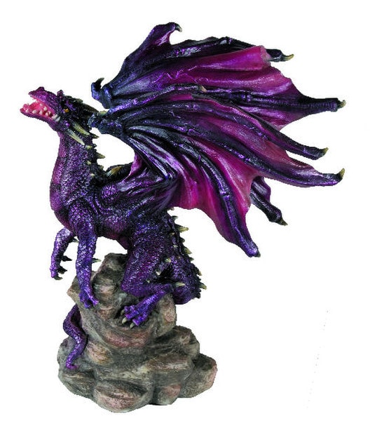 Dragon Tarasque of France Sculpture Purple Mystical Fire Breathing