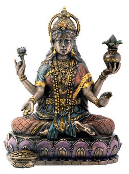 Hindu Deity Lakshmi Statue Goddess of wealth prosperity Replica