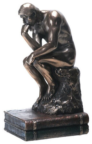 Thinker By Rodin Statue on Books For Decorating you Office Figurine