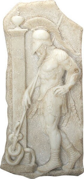 Sepulchral Warrior Frieze Wall Plaque Statue Hellenistic Greek Replica