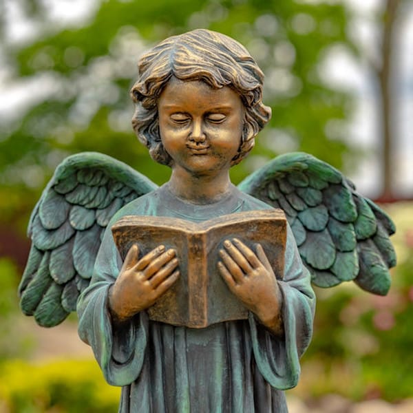 Angel Reading Book Garden Statue 39" High